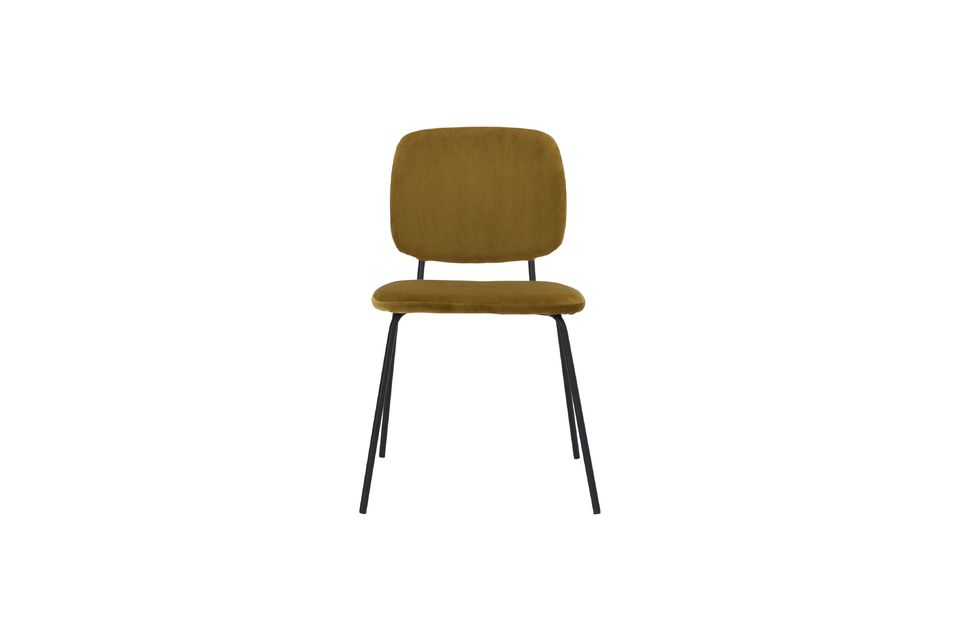 Pour votre séjour, votre bureau ou votre chambre, optez pour la chaise en velours polyester Lao