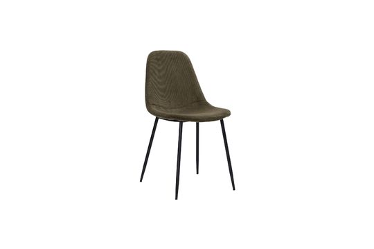 Chaise en velours vert Found