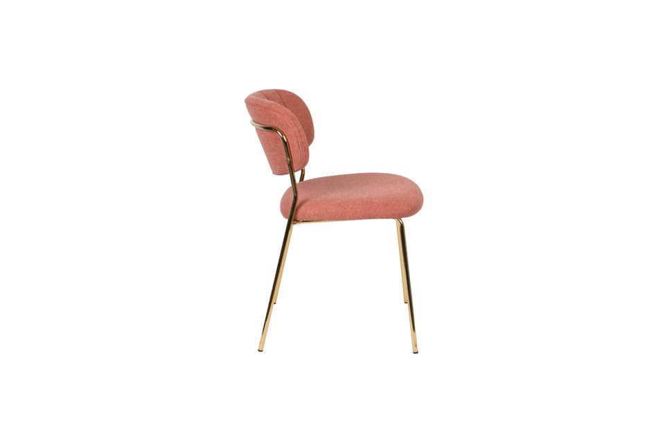 Chaise Jolien or et rose - 7