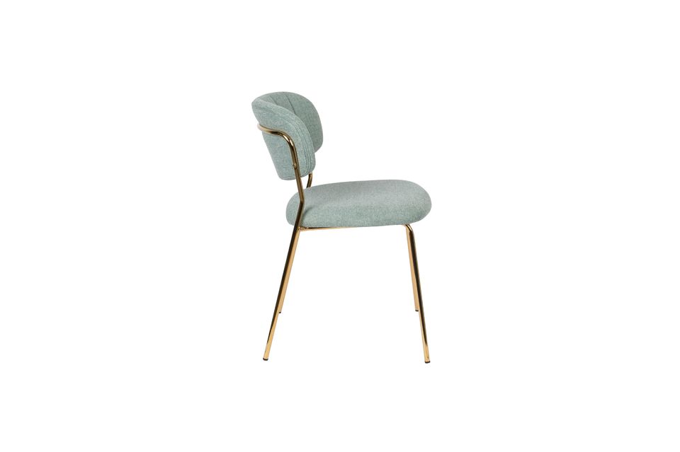 Chaise Jolien or et vert Clair - 6