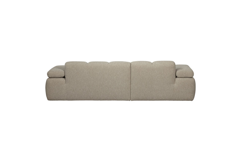 De chaise longue bank is te bestellen met het lange gedeelte aan de linker- en rechterkant