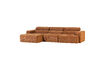 Miniatuur Chaise longue bank links oranje melange NOVI 1