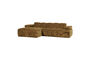 Miniatuur Chaise longue bank links ribstof honinggeel Mojo Productfoto