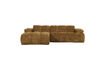 Miniatuur Chaise longue bank links ribstof honinggeel Mojo 3