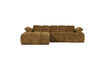 Miniatuur Chaise longue bank links ribstof honinggeel Mojo 5