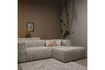 Miniatuur Chaise longue bank rechts grove melange travertijn Bean 2
