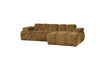 Miniatuur Chaise longue bank rechts ribstof honinggeel Mojo 4