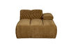 Miniature Chaise longue droite tissu côtelé jaune miel Mojo 2