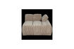 Miniature Chaise longue droite tissu côtelé sable foncé Mojo 3