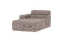 Miniature Chaise longue élément bras gauche tissu côtelé Sable Novi Détouré