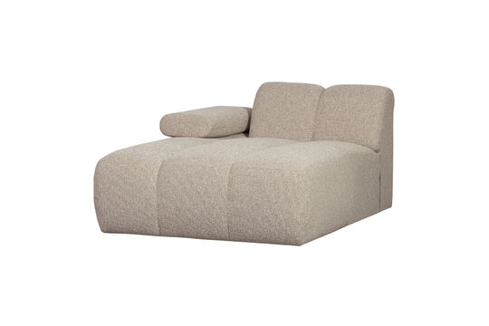 Chaise longue element left beige melange boucle Mojo Clipped