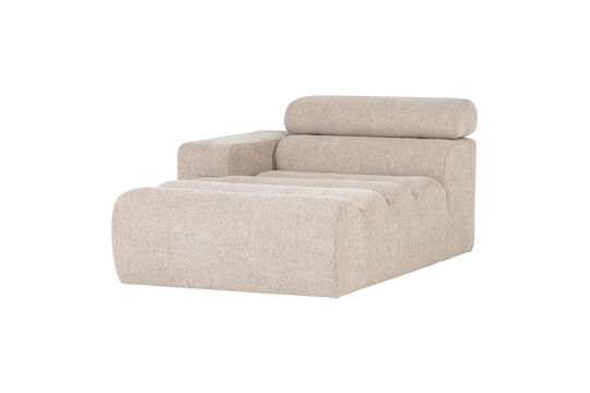 Chaise Longue Element Left Bouclé Natural NOVI Clipped