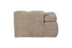 Miniature Chaise longue element left dark sand rib fabric Mojo 6