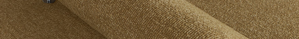Materialbeschreibung Chaise Longue Element links Bouclé Gelb/Braun meliert Mojo