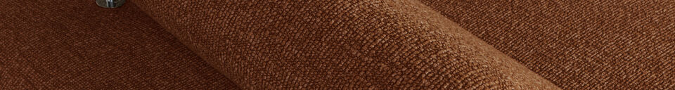 Benadrukte materialen Chaise longue element links bouclé roestbruin Mojo