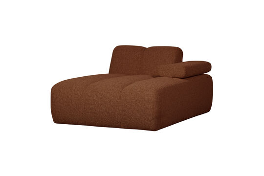 Chaise Longue Element rechts Bouclé Rostbraun Meliert MOJO ohne jede Grenze