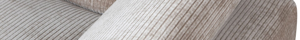 Materialbeschreibung Chaise Longue Element Rechts Cord-Gewebe Dunkelsand Mojo