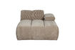 Miniatuur Chaise longue element rechts ribstof donkerzand Mojo 2