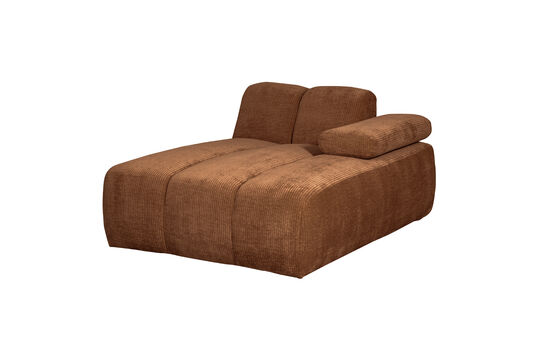 See the product profile chaise longue element right rib fabric rust brown MOJO Chaise longue element right rib fabric rust brown MOJO
