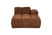 Miniature Chaise longue element right rib fabric rust brown MOJO 2