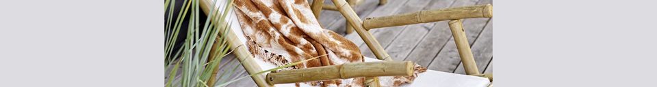 Mise en avant matière Chaise longue en bambou Korfu