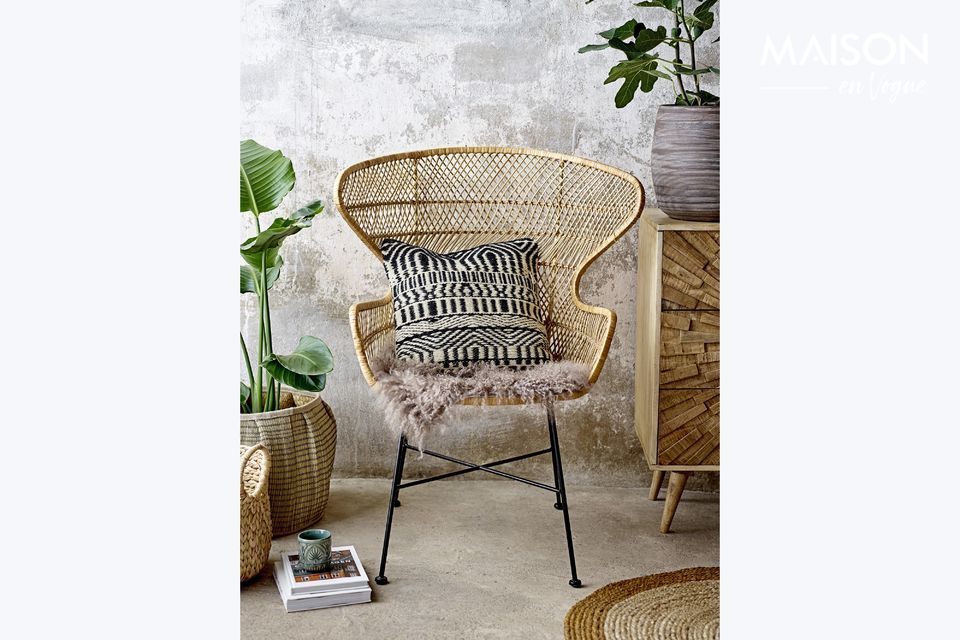 Chaise longue en rotin Oudon Bloomingville