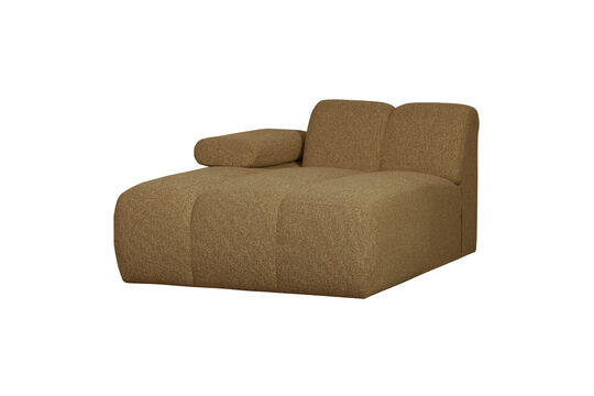 Chaise longue gauche bouclé jaune/brun Mojo Détouré