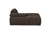 Miniature Chaise longue gauche tissu côtelé brun MOJO 5