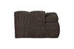 Miniature Chaise longue gauche tissu côtelé brun MOJO 7
