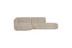 Miniature Chaise longue gauche tissu sable Polly 2