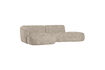 Miniature Chaise longue gauche tissu sable Polly 3