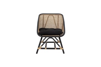 Chaise Longue Loue in vimini nero