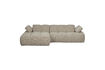 Miniature Chaise longue sofa left bouclé beige melange Mojo 5