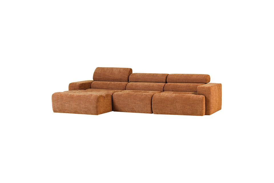 Stylish chaise longue sofa Adjustable neck support Unique and creative design H 73 cm x W 300 cm x