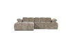 Miniature Chaise Longue Sofa Left Rib Fabric Dark Sand MOJO 4