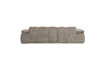 Miniature Chaise Longue Sofa Left Rib Fabric Dark Sand MOJO 6