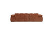 Miniature Chaise longue sofa left rib fabric rust brown MOJO 6