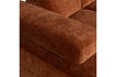 Miniature Chaise longue sofa left rib fabric rust brown MOJO 7