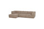 Miniature Chaise longue sofa left teddy taupe Manu Clipped