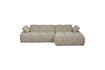 Miniature Chaise longue sofa right bouclé beige melange Mojo 5