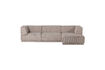Miniature Chaise longue sofa right coarse chenille Natural MANU 4