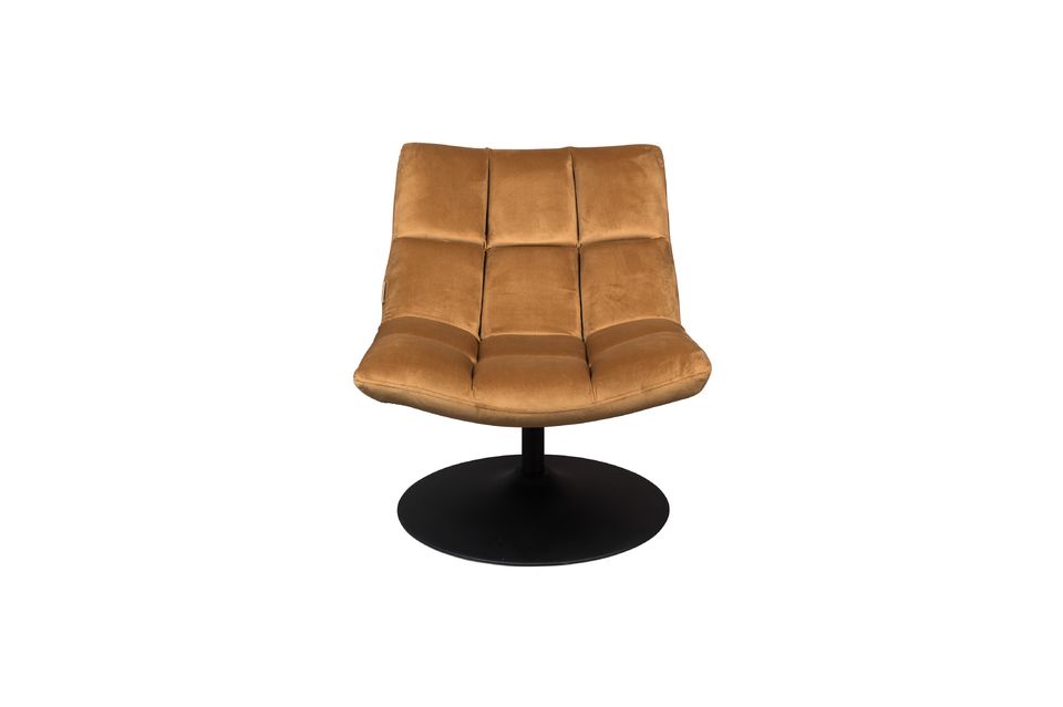 Chaise Lounge en velours marron Bar - 6