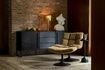 Miniature Chaise Lounge en velours marron Bar 7