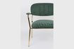 Miniature Chaise lounge Jolien à accoudoirs or et vert Foncé 2