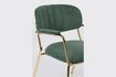 Miniature Chaise lounge Jolien à accoudoirs or et vert Foncé 3