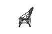 Miniature Chaise lounge Joline en rotin de couleur noire 4
