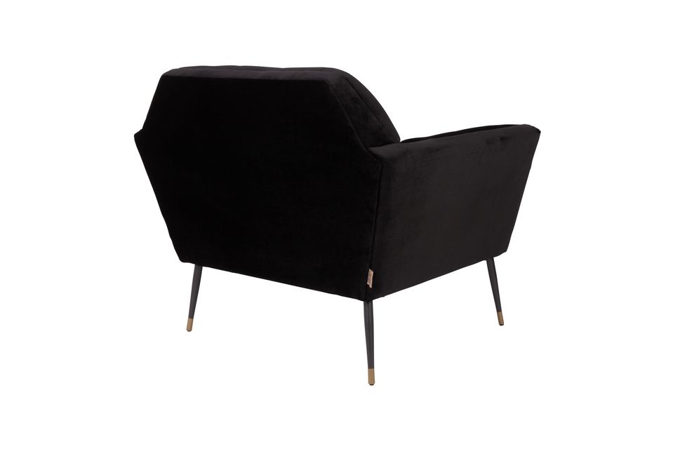 Chaise lounge Kate noire - 5