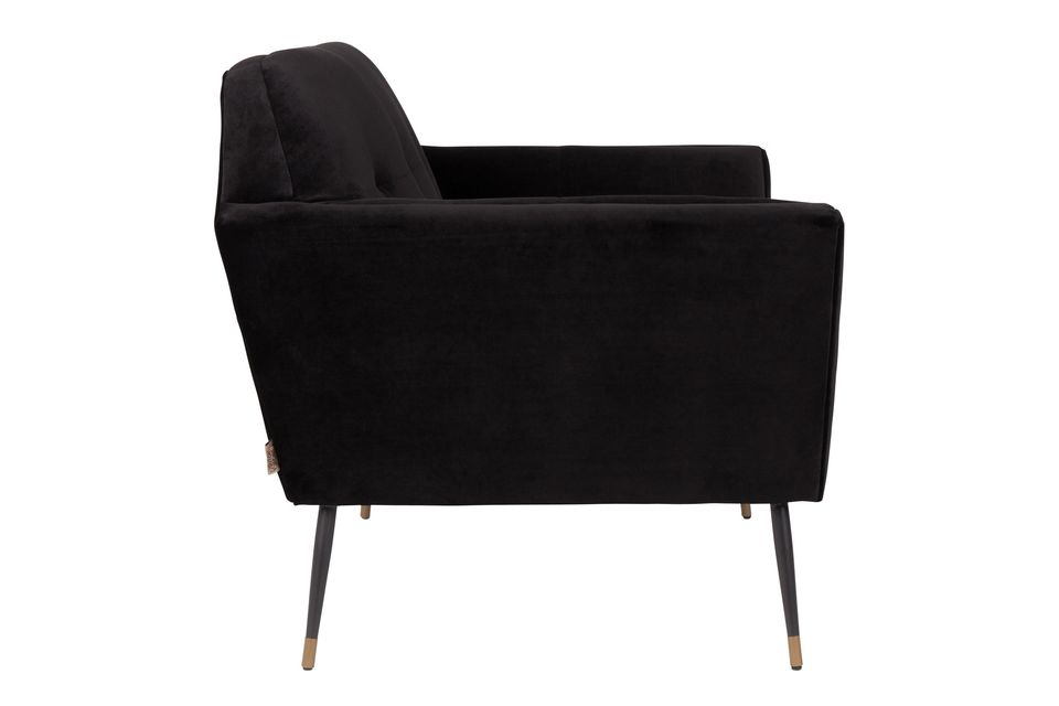 Chaise lounge Kate noire - 6