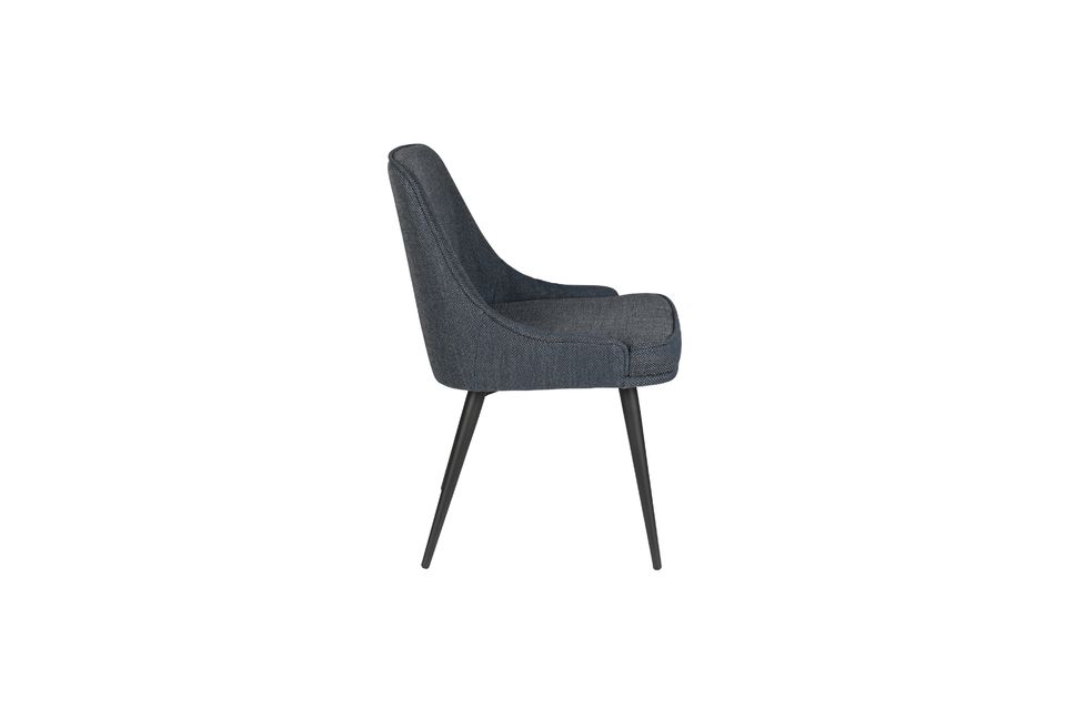 Chaise Magnus en tissu bleu - 10