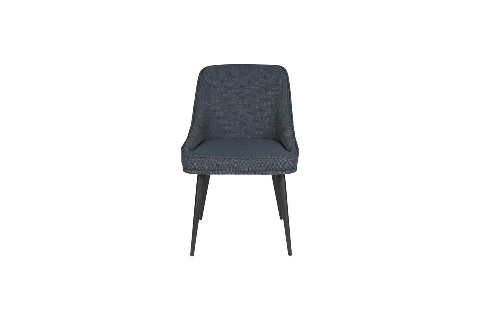 Chaise Magnus en tissu bleu - 11